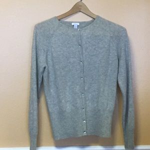 Apt. 9 Lt Gray 100% Cashmere Cardigan